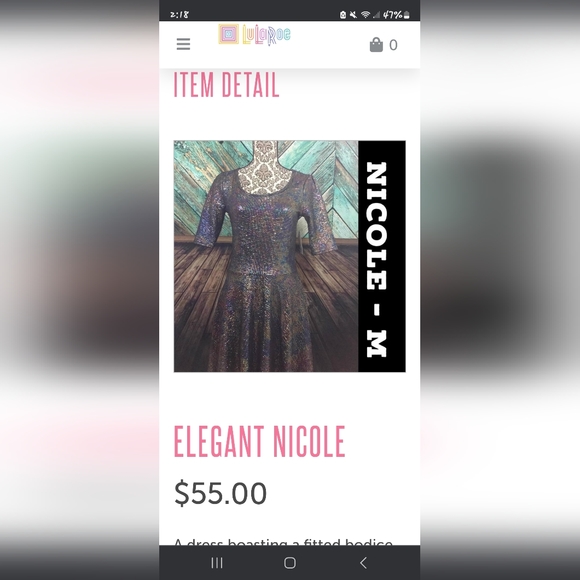 Lularoe elegant nicole - Picture 5 of 6